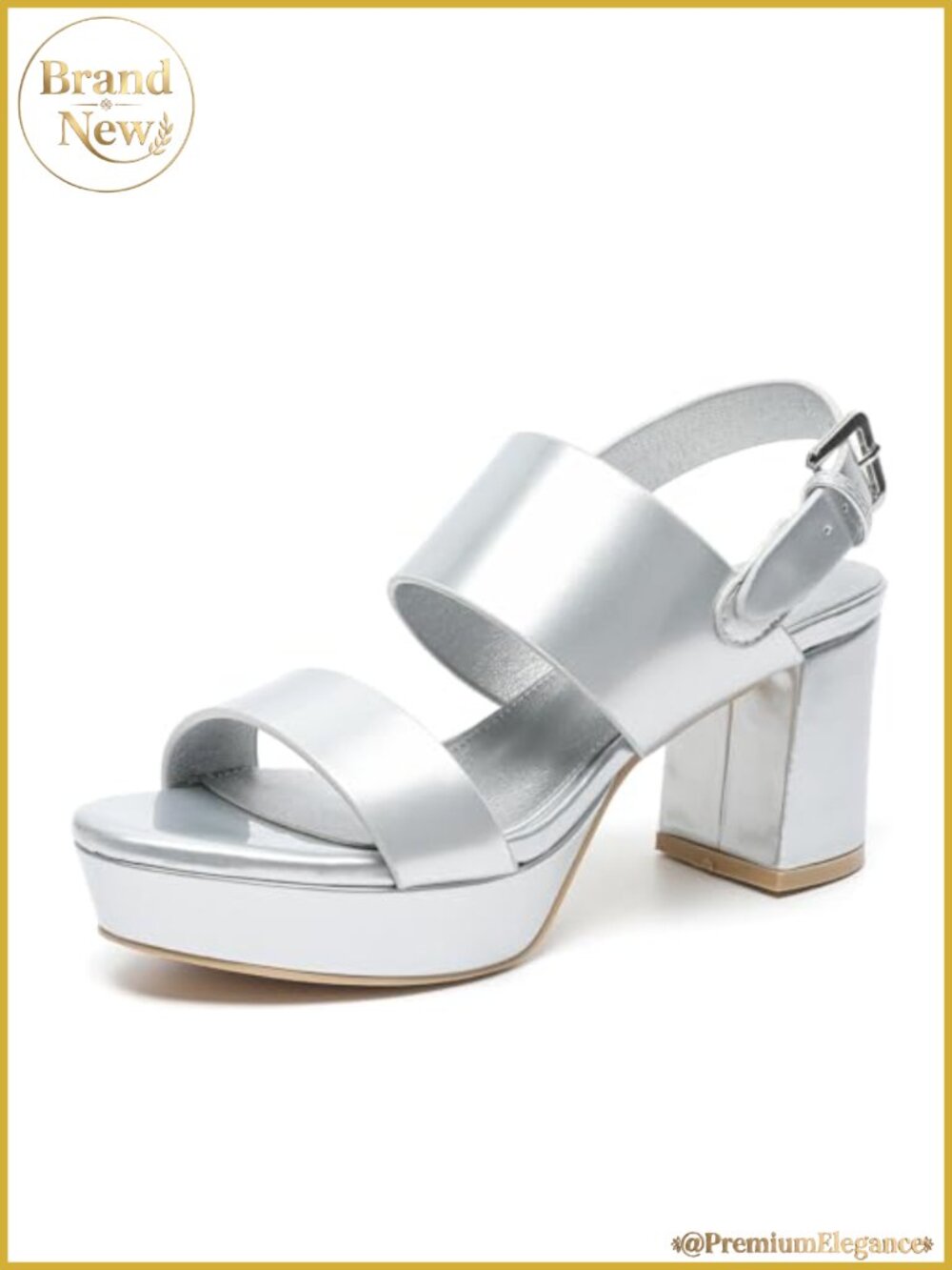 3 Inch Block Heel Platform Strap Chunky Sandals
